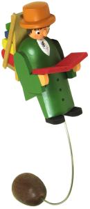 Wolfgang Werner Schaukelfigur Buchleser mittel (Wolfgang Werner 381) Die Figur wird auf eine Regalkante gesetzt und schaukelt dann hin und her.